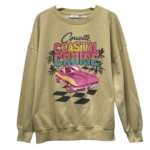 Mens Sweatshirt Small Y2K 90s Graphic Print College Campus Streetwear Skater - Picture 1 of 8